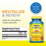 Nature's Life Biotine 2500mcg - capsules: nutriments pour cheveux plus forts.