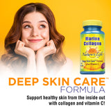 Nature's Life Collagène Marin – ingrédients avec vitamine C, soutien potentiel à la synthèse du collagène.