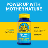 Nature's Life Herbs & Prunes, mélange cascara-sagrada pour un soutien régulier et doux.