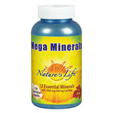 Nature's Life Mega Minéraux: bouteille et emballage, accès rapide à une nutrition complète.