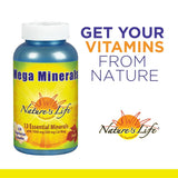 Nature's Life Mega Minéraux: utilisation quotidienne conseillée pour soutenir énergie et vitalité.