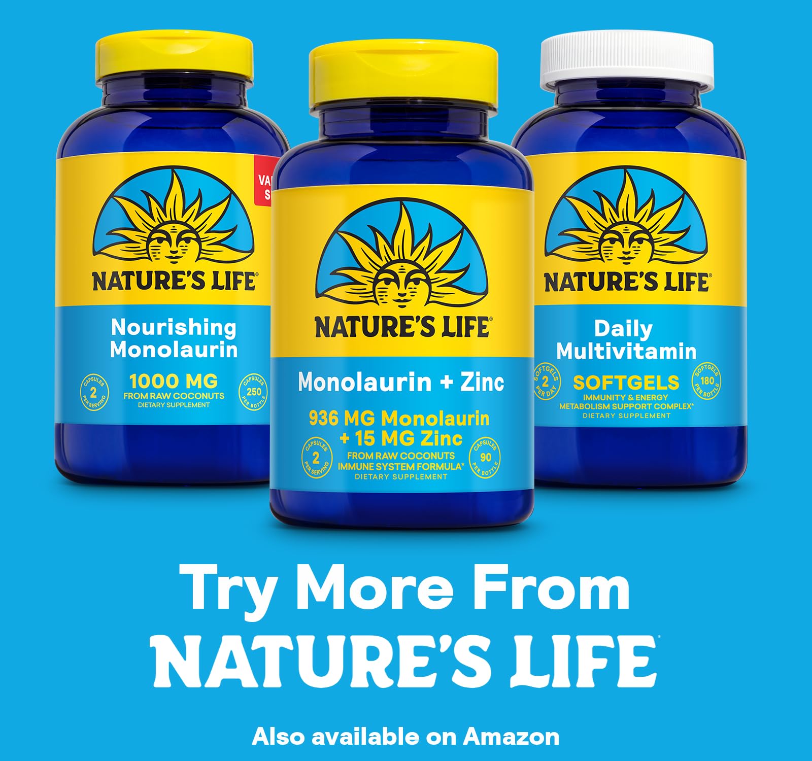 Nature's Life Monolaurin Plus Zinc – Fiche conseils d'utilisation et bénéfices potentiels.