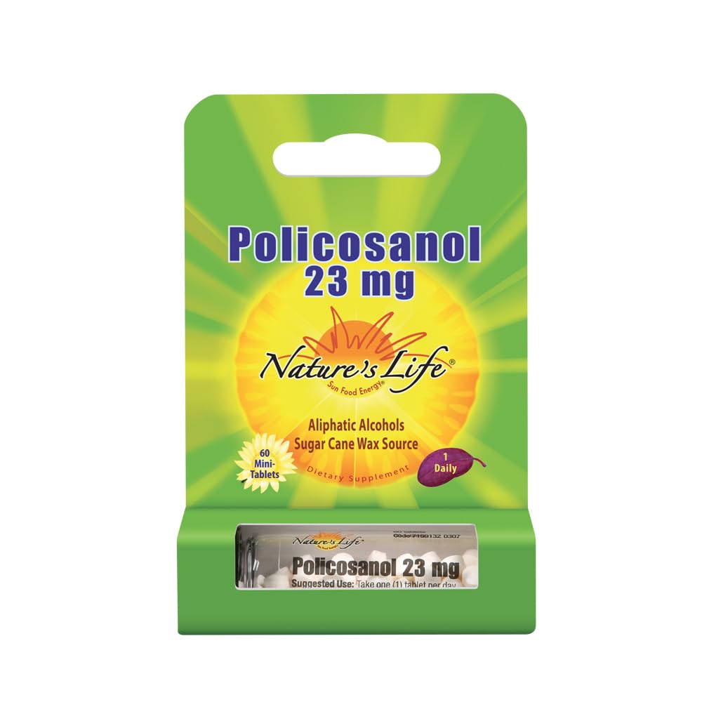Nature's Life Policosanol, bouteille de 60 comprimés pour le quotidien.