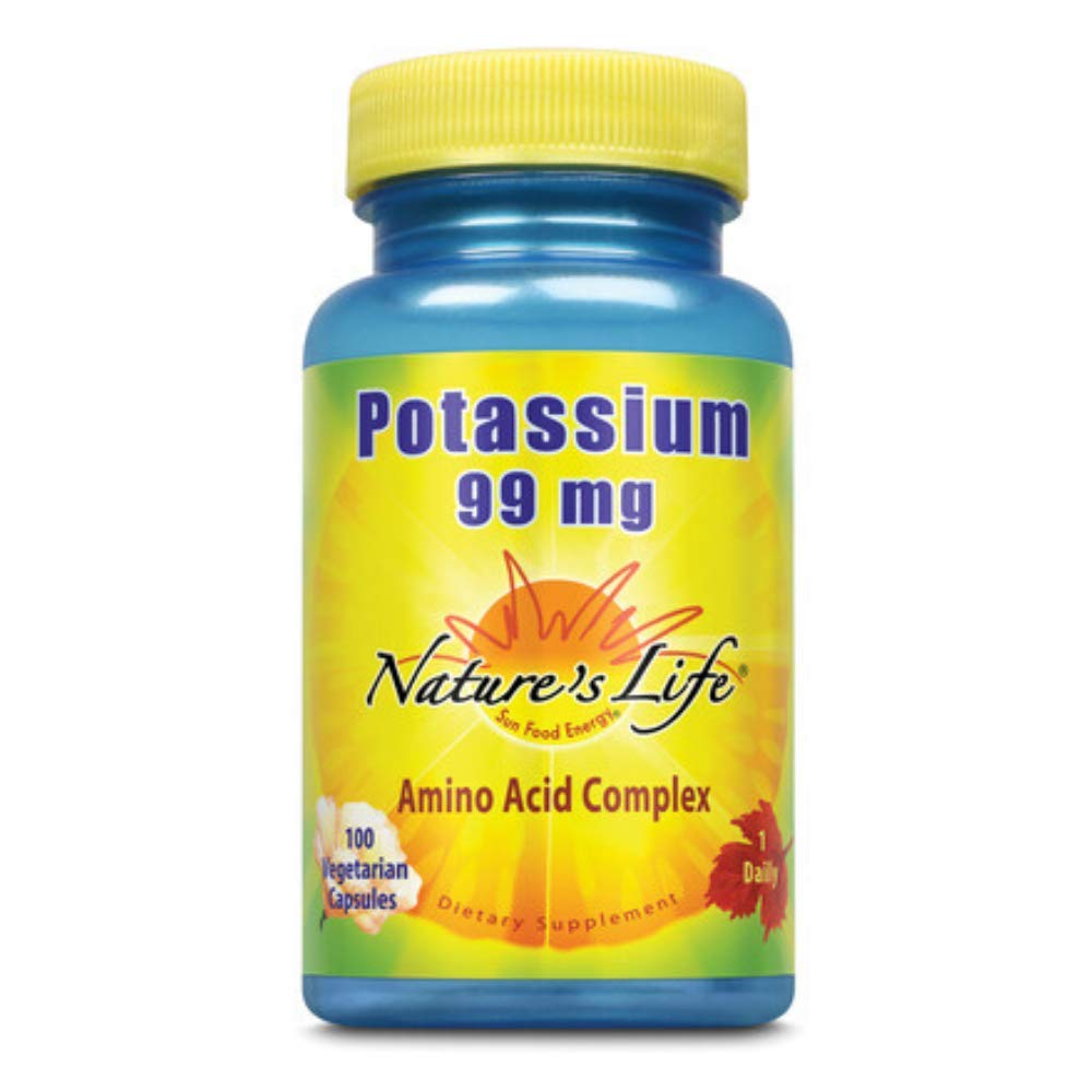 Potassium Nature's Life 99 mg - bouteille pratique pour un dosage quotidien