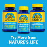 Nature's Life Renewing Magnesium Malate 400 mg — visuel clair sur l'emballage indiquant le dosage recommandé.