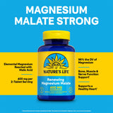 Nature's Life Renewing Magnesium Malate 400 mg — dose journalière adaptée pour soutenir le bien-être quotidien.