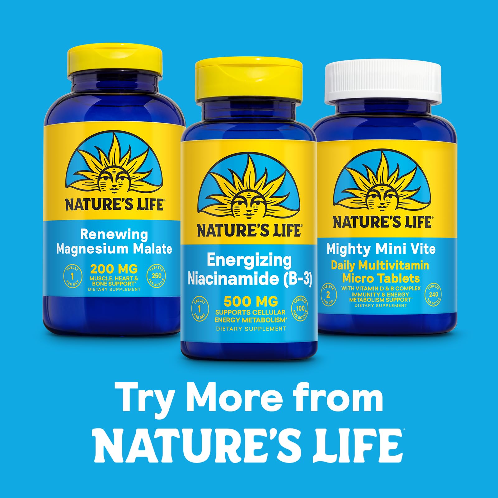 Routine quotidienne avec Nature's Life Niacinamide pour énergie soutenue.