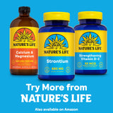 Gros plan sur une tablette Nature's Life Strontium Citrate 680 mg, prise simple