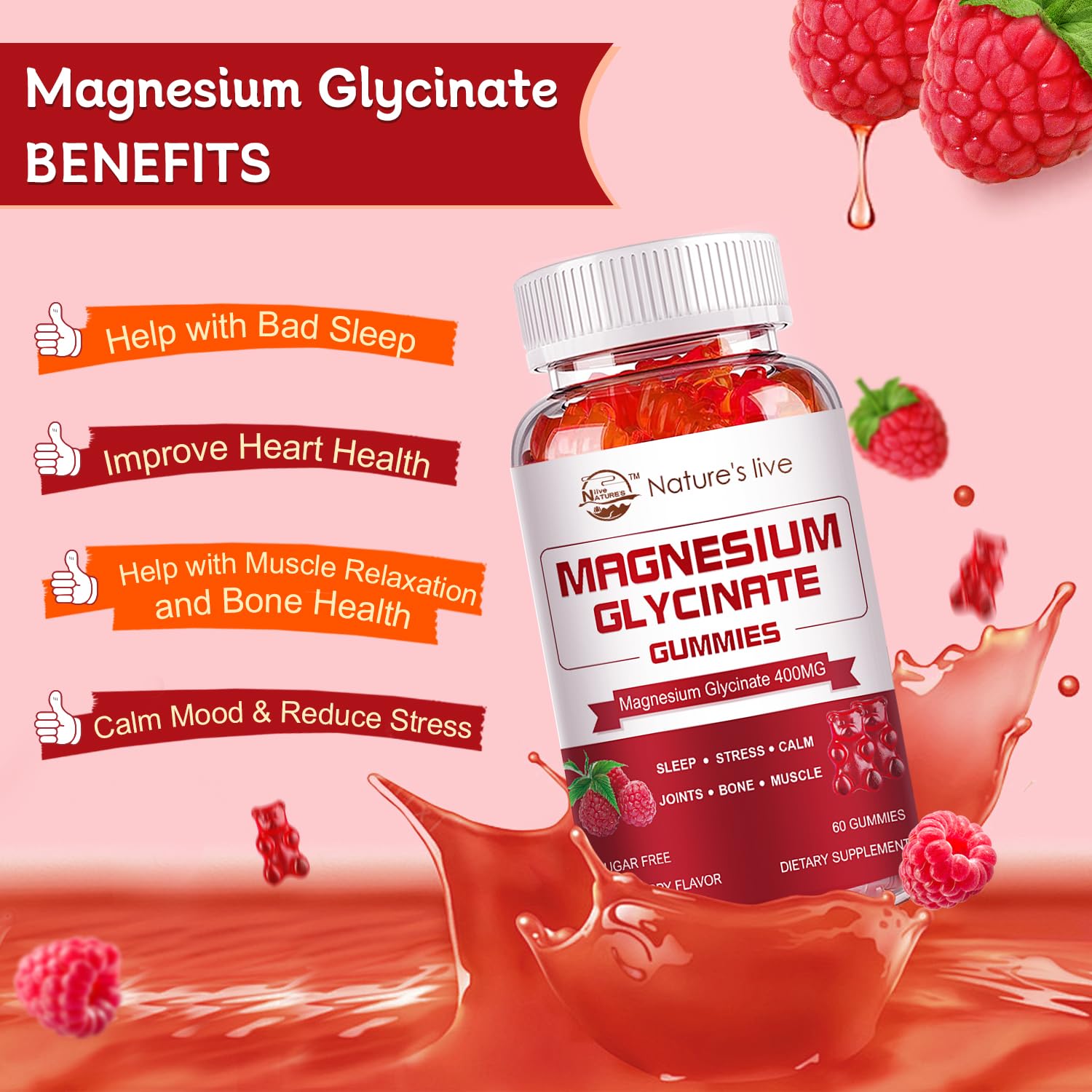 Magnésium Glycinate avec calcium et potassium – soutien musculaire et osseux