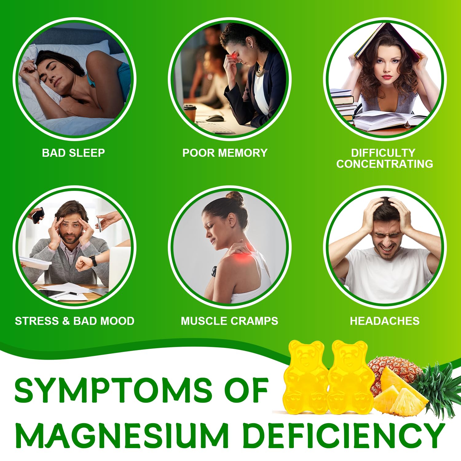 Nature's Live magnésium glycinate gummies, formulation idéale pour sommeil et humeur