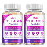 Nature's live softgel-collagen multi-type sur bouteille, soutien potentiel à la peau saine