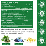 Nature's live usage quotidien huile d'origan: capsules faciles à avaler pour le bien-être.