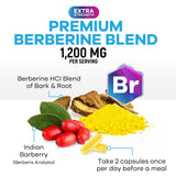 Nature's Nutrition Berberine HCL, étiquette mettant en évidence pureté et absorption