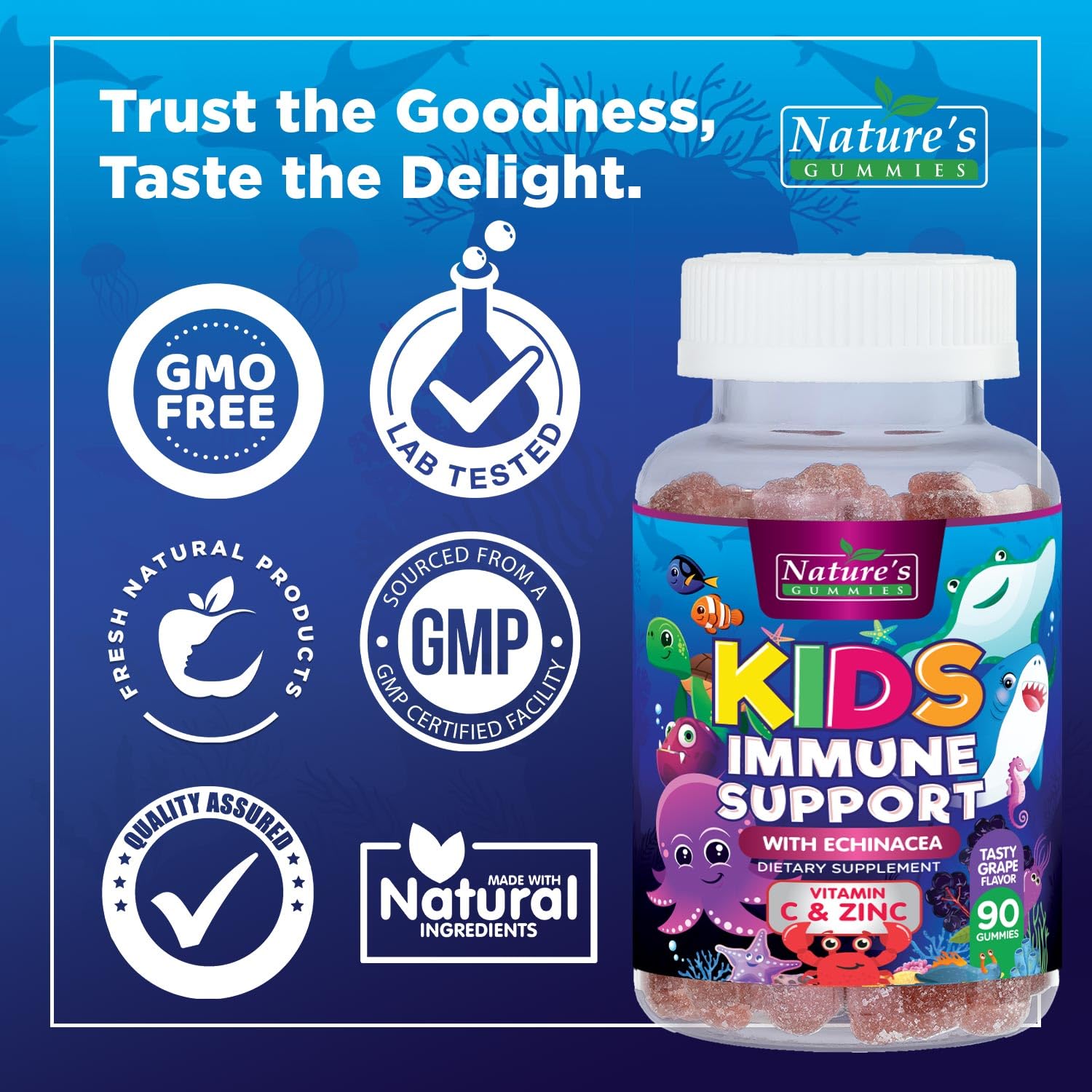 Échinacée et baie – formule immunité Nature's Nutrition pour enfants