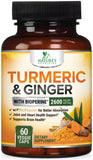 Nature's Nutrition bouteille curcumine 2600mg, dosage élevé pour le soutien des articulations.