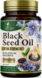Nature's Nutrition: bouteille d'huile de nigelle 1000 mg, pratique et facile à intégrer.