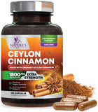Nature's Nutrition Cannelle Ceylon biologique, capsules faciles à prendre et énergie potentielle.