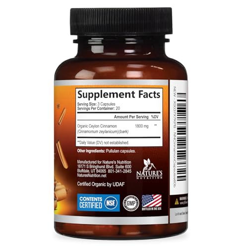 Nature's Nutrition Cannelle de Ceylan - Dosage simple et sécurisé