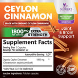 Nature's Nutrition Cannelle de Ceylan - Étiquette claire garantissant traçabilité