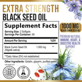 Nature's Nutrition: capsules d'huile nigelle 1000 mg faciles à avaler.
