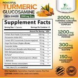 Gélules Nature's Nutrition Turmeric Curcumin 2000 mg, faciles à avaler.