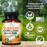Nature's Nutrition curcuma organique, ingrédient pur pour le bien-être quotidien