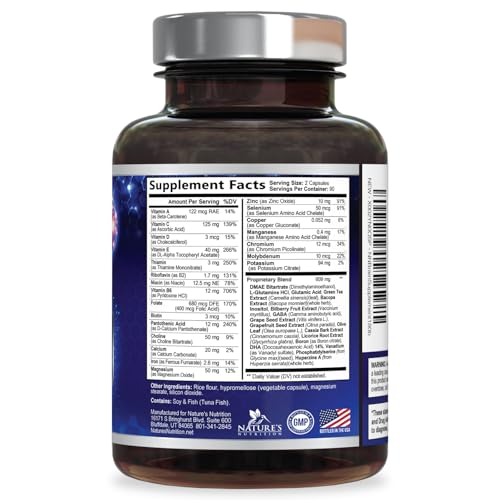 Nature's Nutrition packaging clair et informations produit