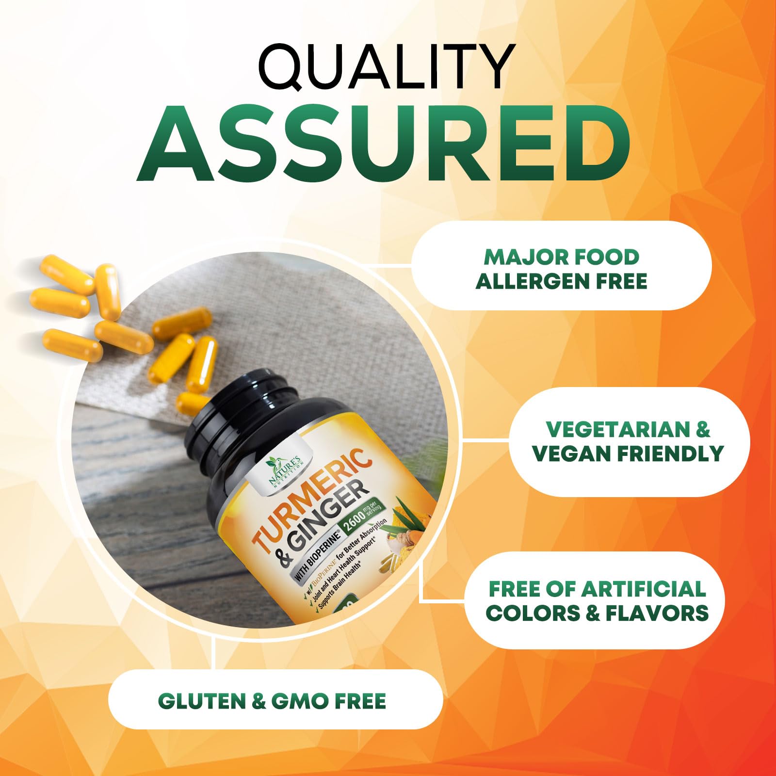Nature's Nutrition emballage USA, produit localement fabriqué.