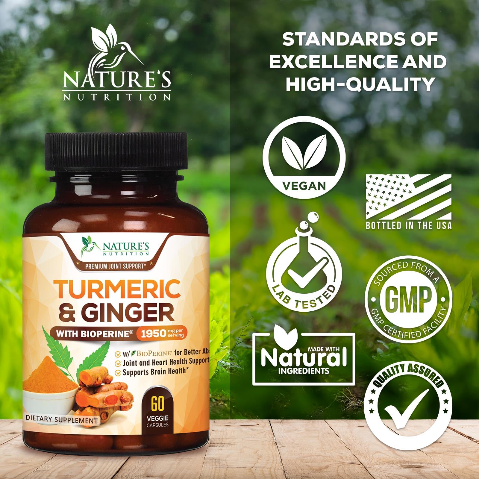 Nature's Nutrition étiquette GMP et fabrication américaine de haute qualité