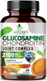 Nature's Nutrition Glucosamine-Chondroïtine-MSM – bouteille pour soutien articulaire et mobilité