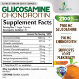 Étiquette Nature's Nutrition Glucosamine-Chondroïtine-MSM affichant ingrédients et dosage