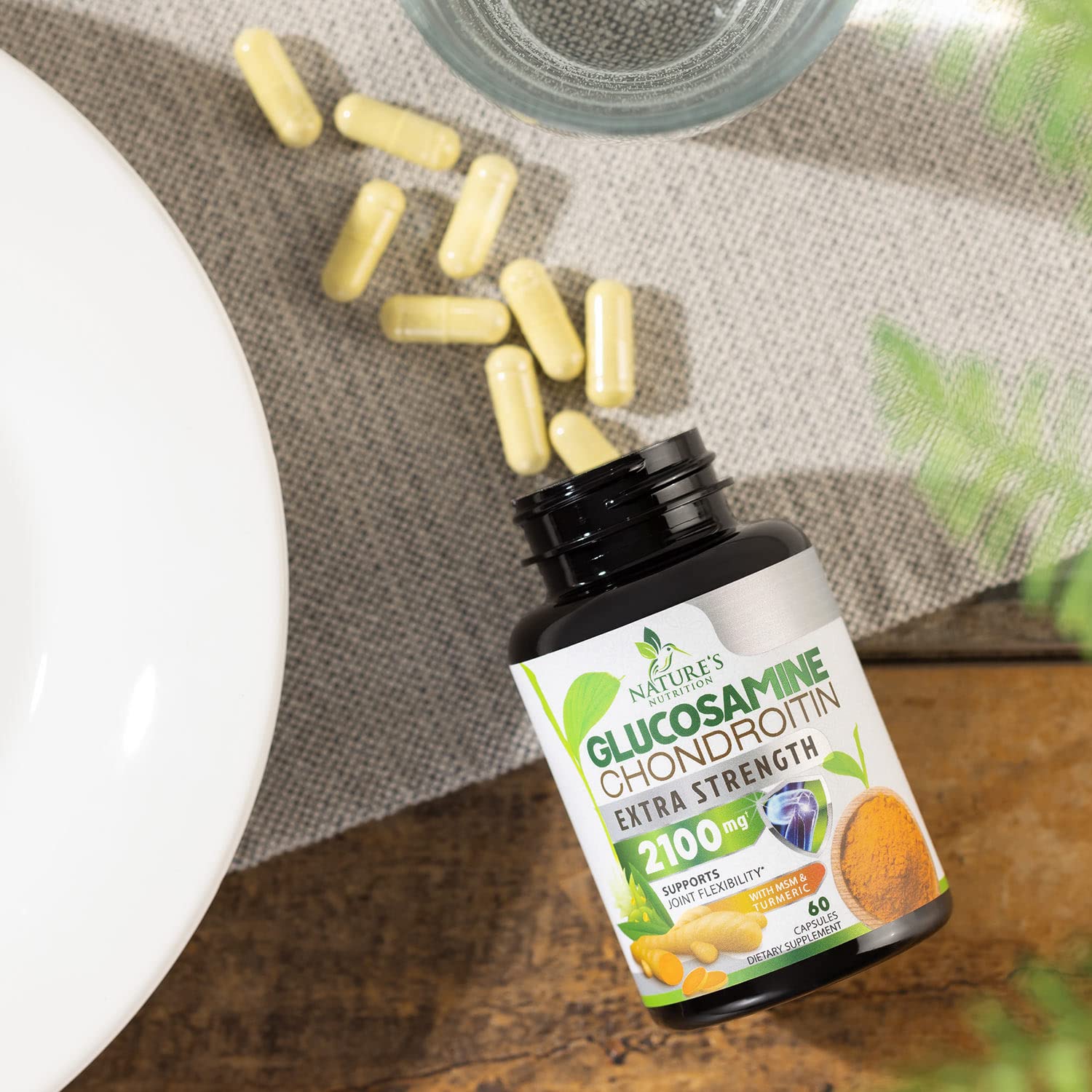 Utilisation quotidienne simple et pratique avec Nature's Nutrition Glucosamine-Chondroïtine-MSM