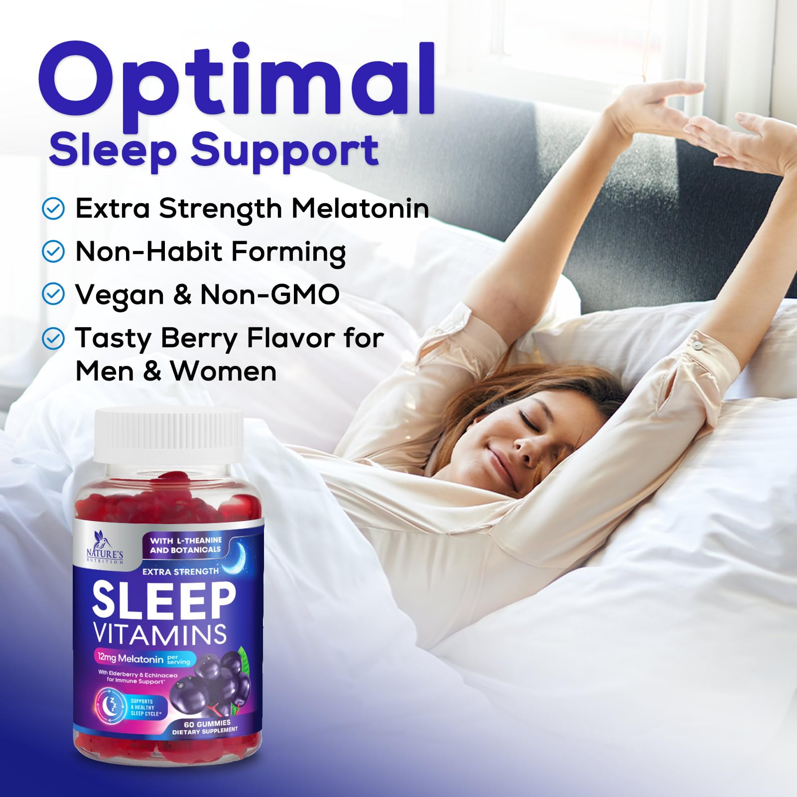 Utilisation par adultes pour soutien occasionnel au sommeil.