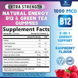 Texture moelleuse des gommes énergie 1000mcg, pour un coup de boost rapide