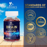 Gommes Nature's Nutrition – ingrédients listés pour mémoire et attention.