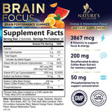 Gommes Nature's Nutrition dans la main, prise rapide pour concentration soutenue.