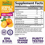 Nature's Nutrition Omega3 gommes orange, texture moelleuse pour une prise facile.