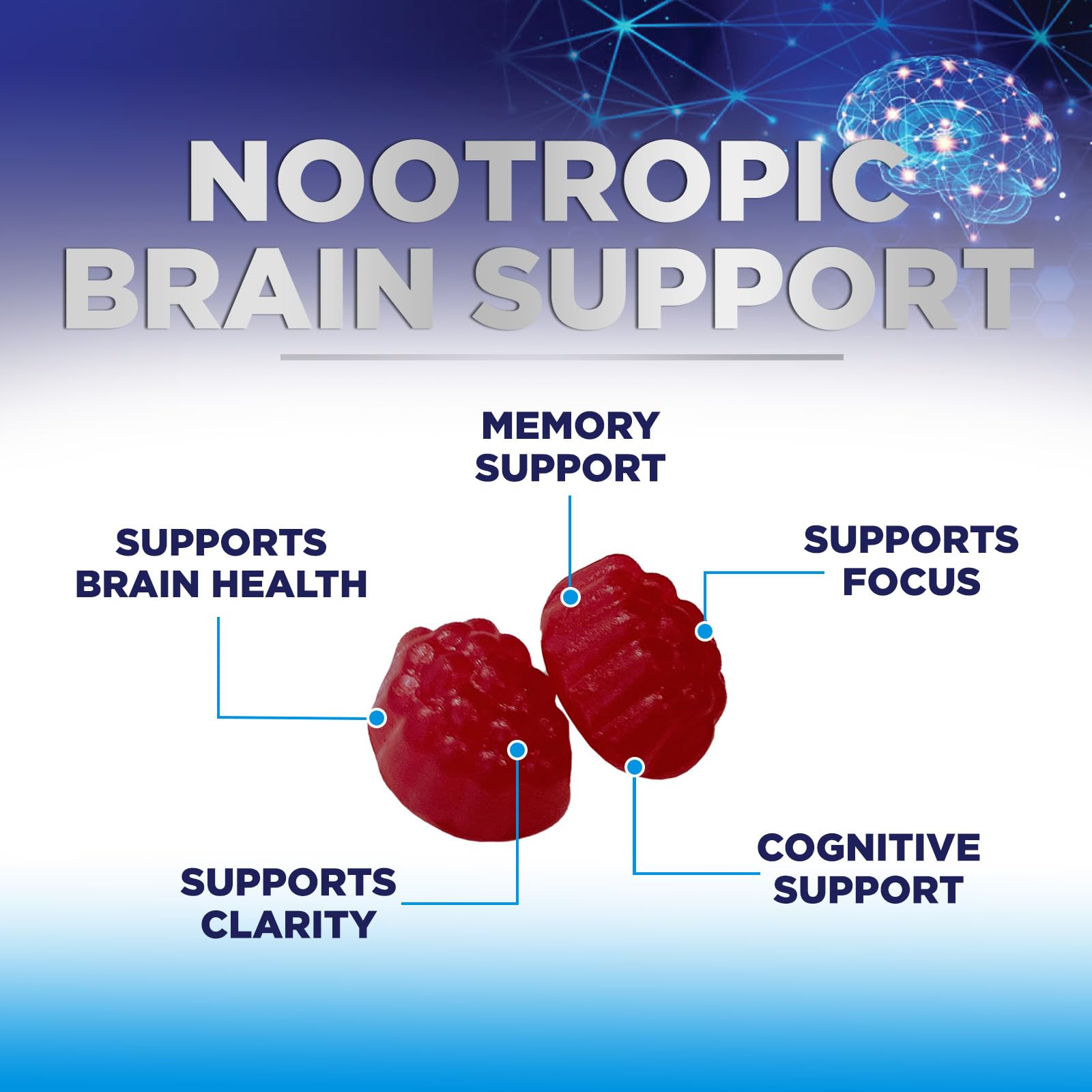 Nature's Nutrition gommes phosphatidylserine-cerveau: soutien mémoire et concentration