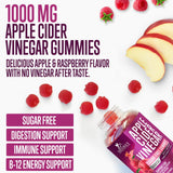 Gommes violettes Nature's Nutrition ACV près du plan de travail, texture gélifiée.