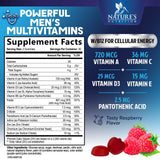 Étiquette Nature's Nutrition montrant les vitamines et minéraux essentiels