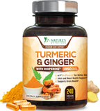 Nature's Nutrition Turmeric Curcumin, bouteille montrée, soutien potentiel des articulations.