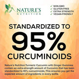 Gommes Nature's Nutrition véganes sans OGM et gluten.