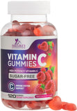 Nature's Nutrition Vitamin C Gummies, bouteille, soutien immunitaire quotidien sans sucre.