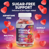 Prise quotidienne facile des gummies Nature's Nutrition framboise