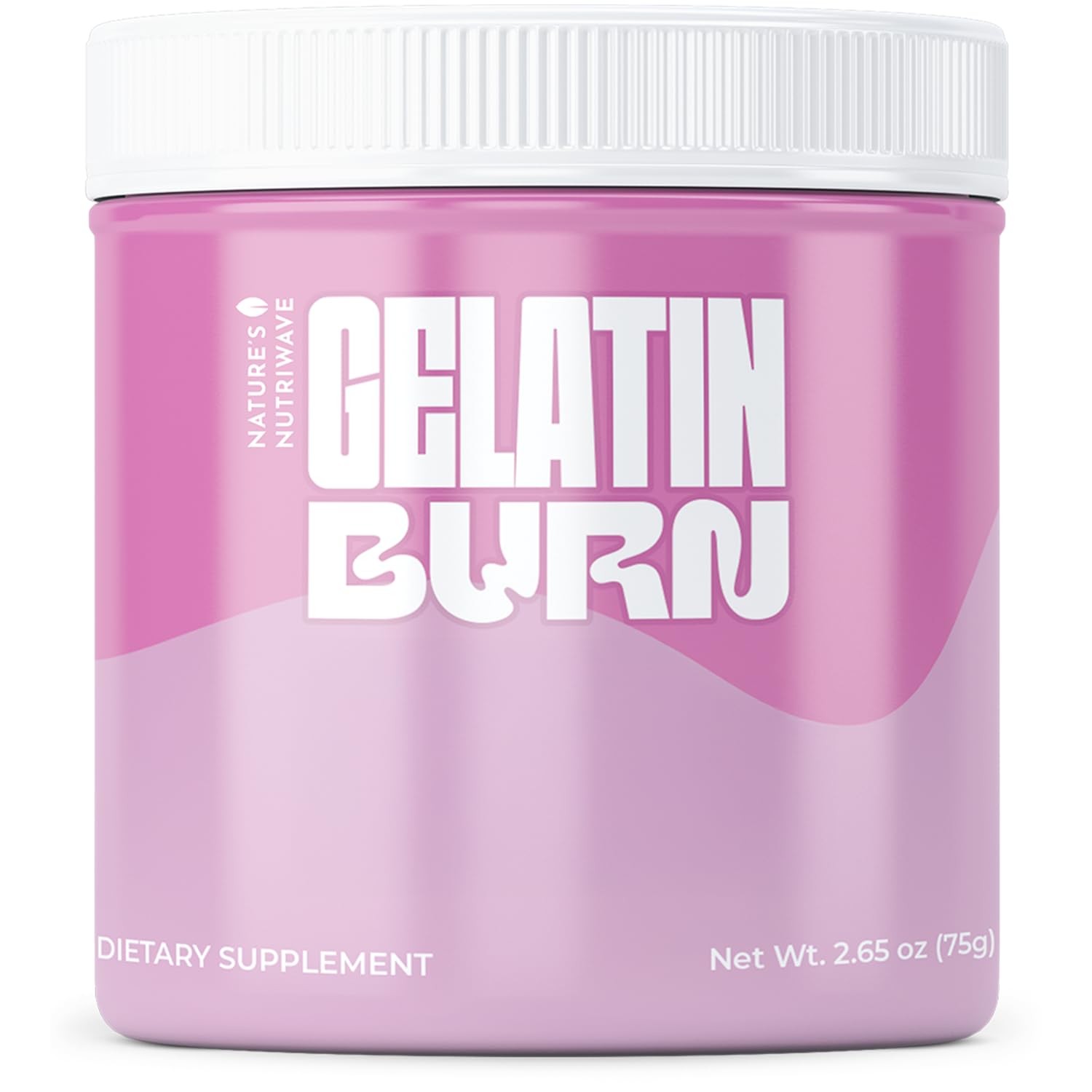 Nature’s NutriWave Gelatin Burn: poudre prête à être mélangée dans l'eau pour une routine rapide