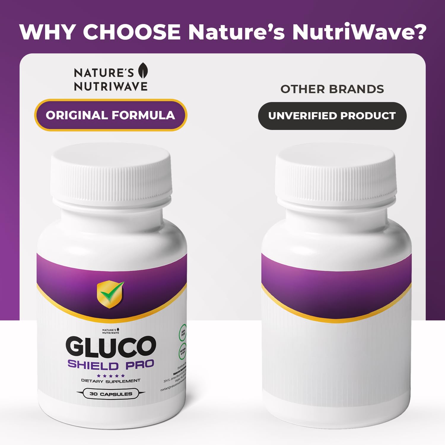 GlucoShield Pro: emballage pratique pour un approvisionnement sur 6 mois.