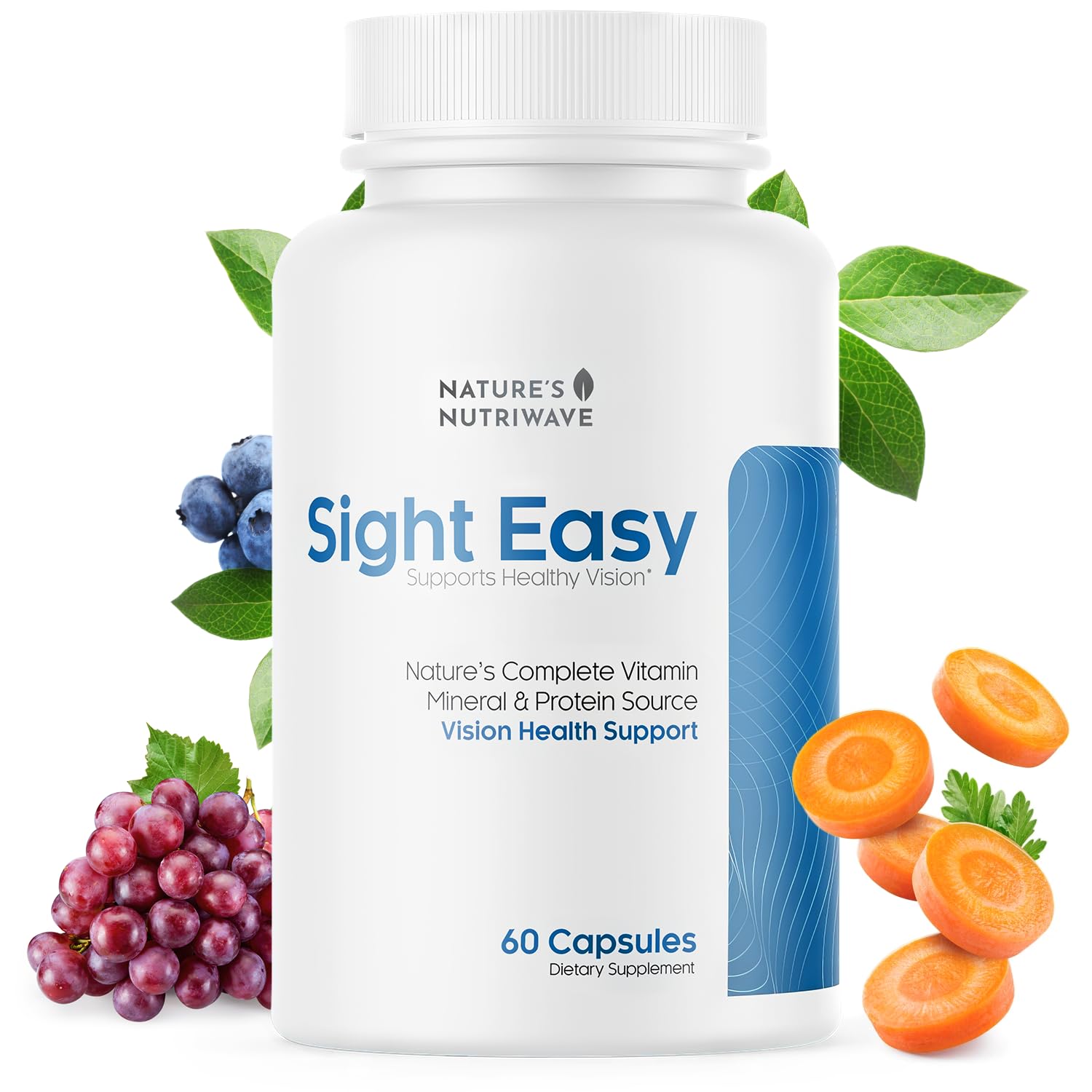 Nature’s NutriWave Sight Easy — bouteille de compléments pour les yeux, soutien potentiel de la vision