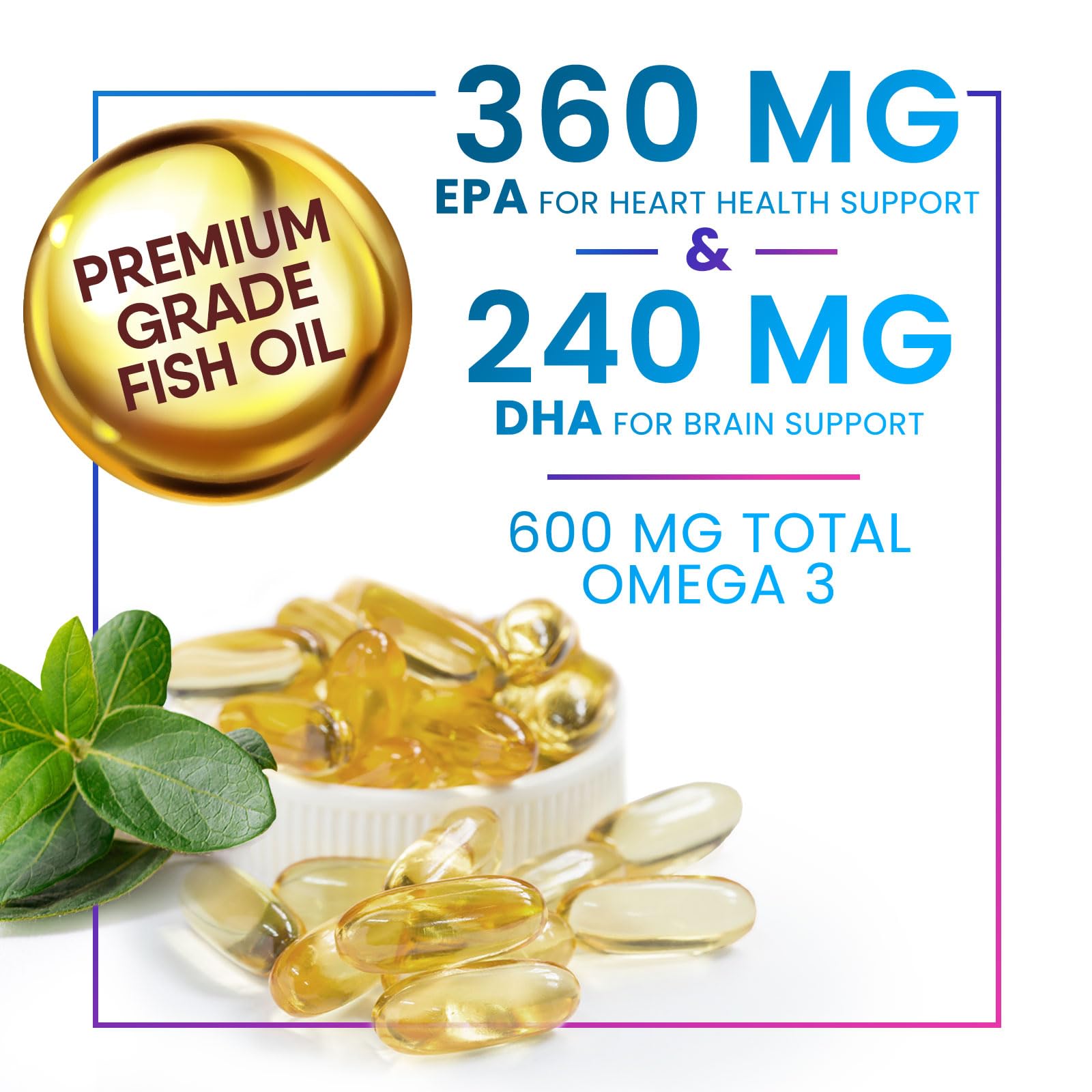 Nature's Peak EPA et DHA en complément quotidien pour le bien-être général.
