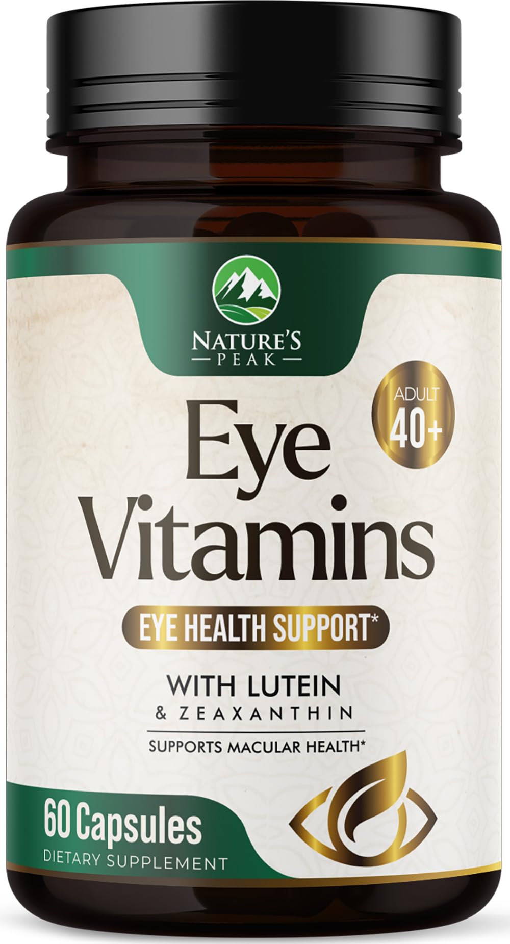 Nature's Peak – bouteille de vitamines yeux avec lutéine et zéaxanthine pour le soutien maculaire