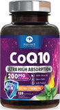Nature's Peak CoQ10 200 mg, capsules molles faciles à avaler pour énergie quotidienne.